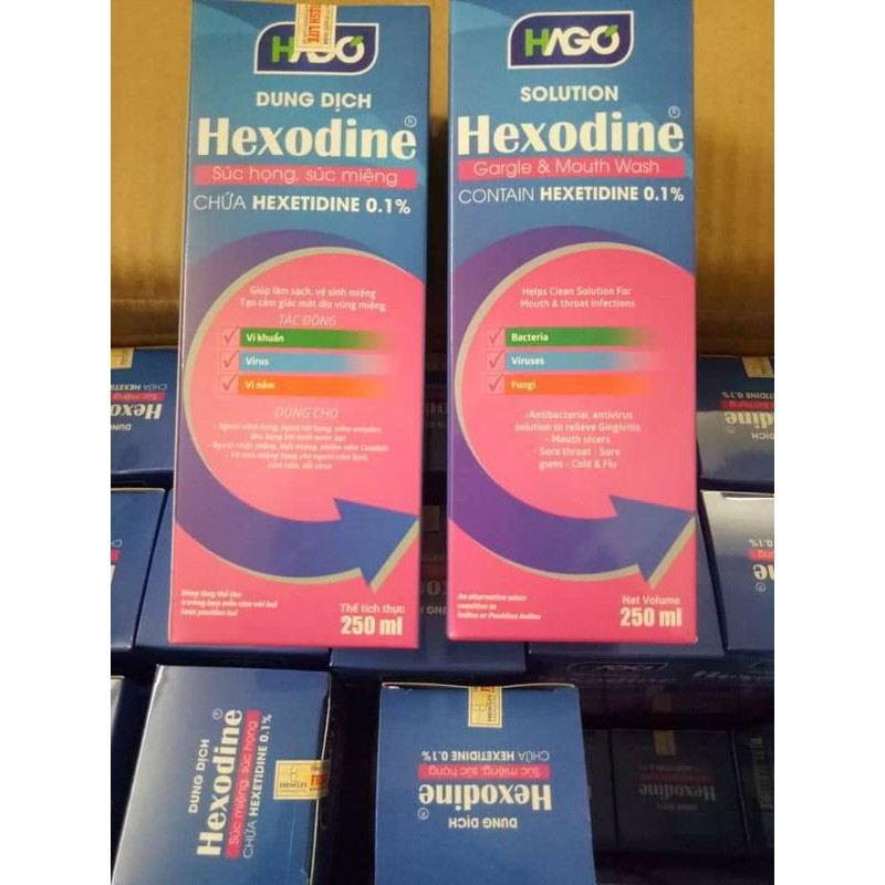 Nước súc miệng HEXODINE 250ml - HAGO chính hãng