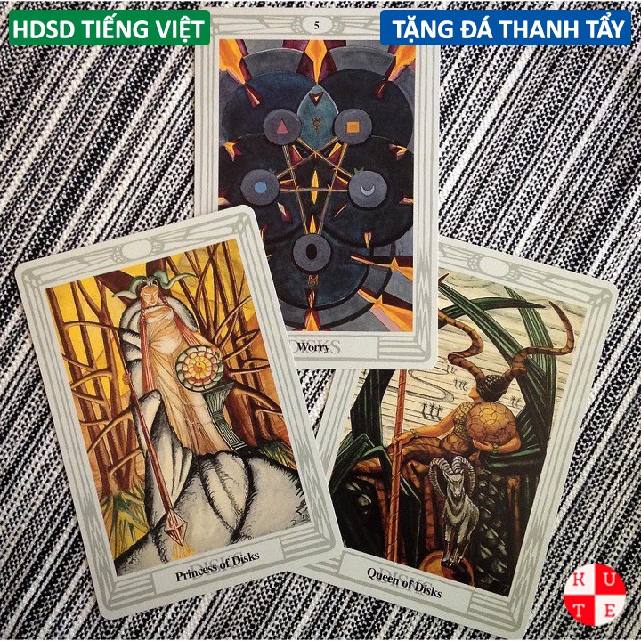 Bộ Bài Aleister Crowley Thoth Tarot 78 Lá Bài Tặng Hướng Dẫn Tiếng Việt Và Đá Thanh Tẩy C153