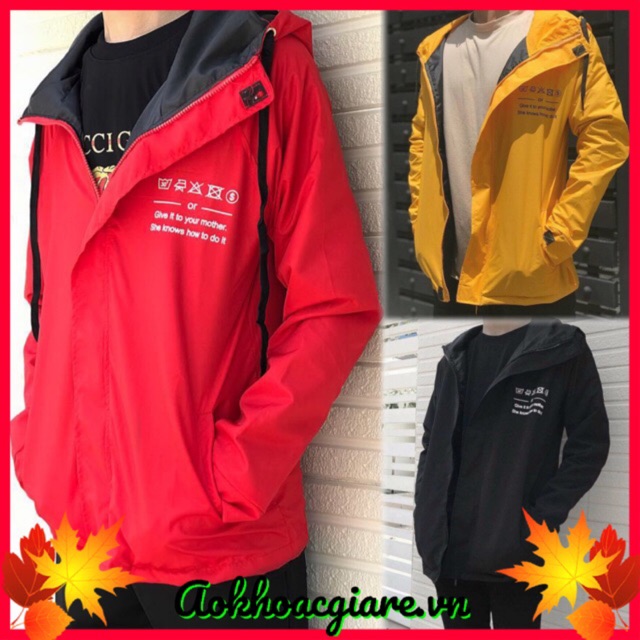 Áo khoác dù nam nữ phối tà dán bàn ủi có size lớn- ảnh thật