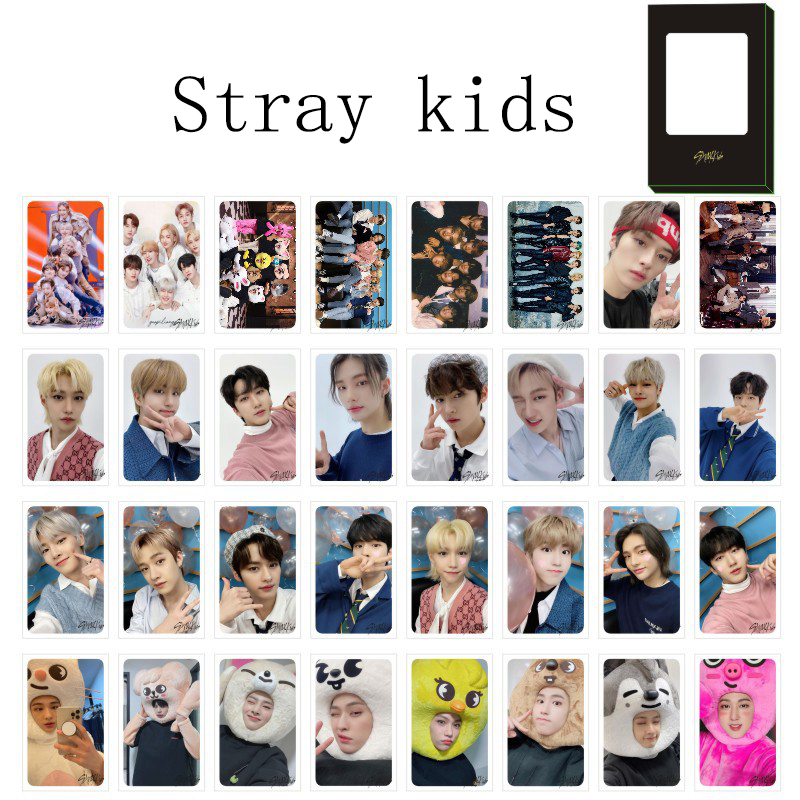 Hộp 32 Ảnh lomo Card Nhóm Nhạc BTS NCT EXO TREASURE Stray kids