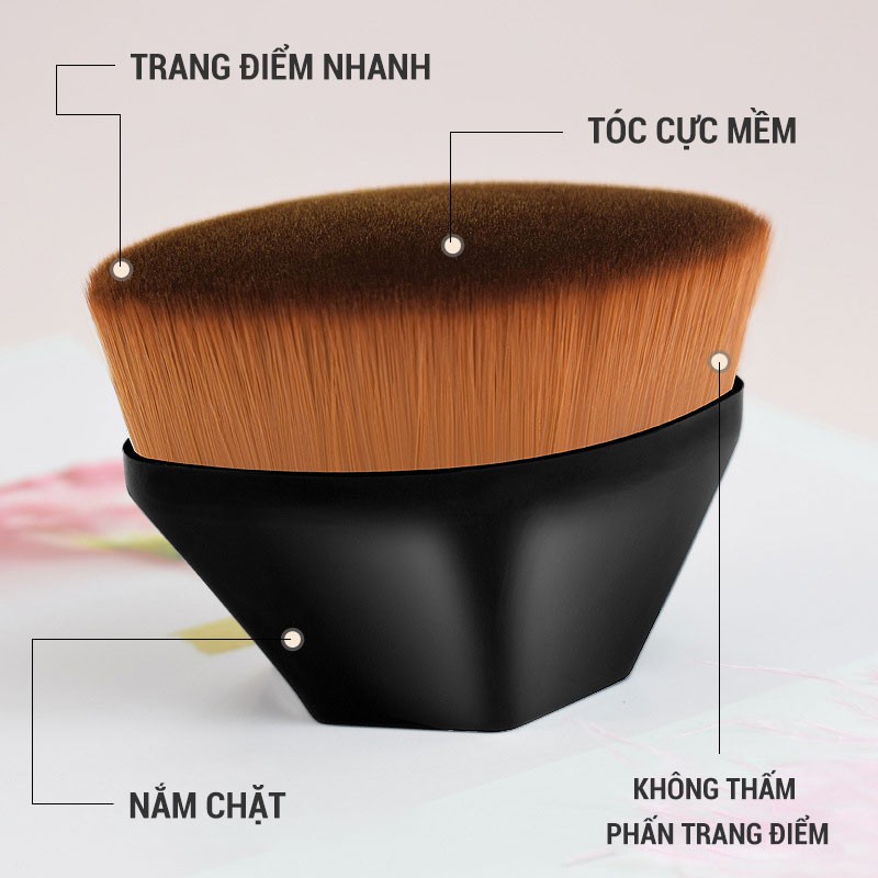 [Voucher &amp; Dịch vụ] [siêu rẻ] Cọ nền số 55 cọ trang điểm lông mềm bàn chải nền ma thuật Foundation Brush