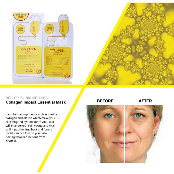 Combo 5 Mặt Nạ Phục Hồi Da, Dưỡng Da Căng Mịn Mediheal Collagen Impact Essential Mask Ex 25ml x5