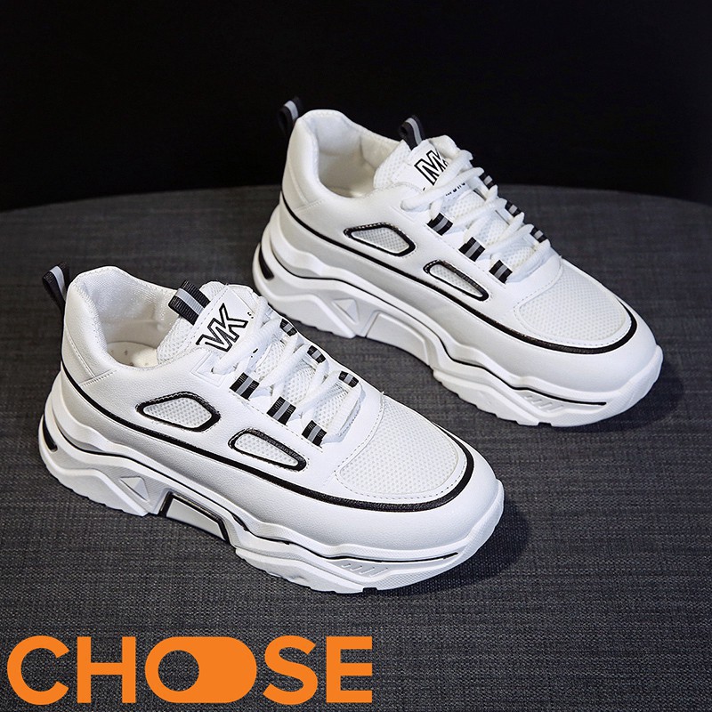 Giày Thể Thao Nữ Choose Họa Tiết Nhỏ Phản Quang Độn 5cm Da PU Phôi Vải Lưới Thời Trang G291K | BigBuy360 - bigbuy360.vn
