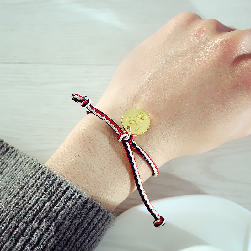 [Xả kho] Vòng tay unisex dây dù đính miếng kim loại WithIce nhiều màu