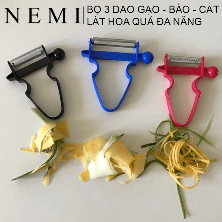 Bộ 3 Dao Đa Năng Giúp Việc Gọt Bào Sợi Hay Thái Lát Hoa Quả Trở Nên Dễ Dàng Hơn Bao Giờ Hết NEMI