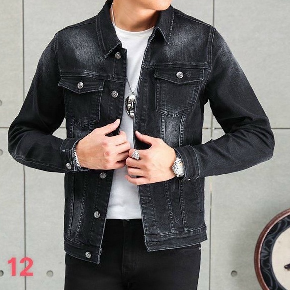 Áo khoác jean nam họa tiết cao cấp vải jean denim không nóng hàng chuẩn shop Phuongnamshop20 gf14
