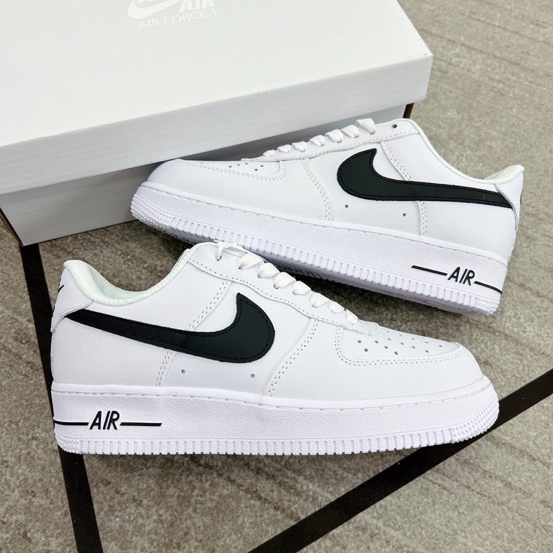 Giày Nike AF1 Force 1 Trắng Vệt Đen - Giày Sneaker AF1 Thể Thao Nam Nữ Đen Tích Trắng White Black Cổ Thấp Hàng Cao Cấp!