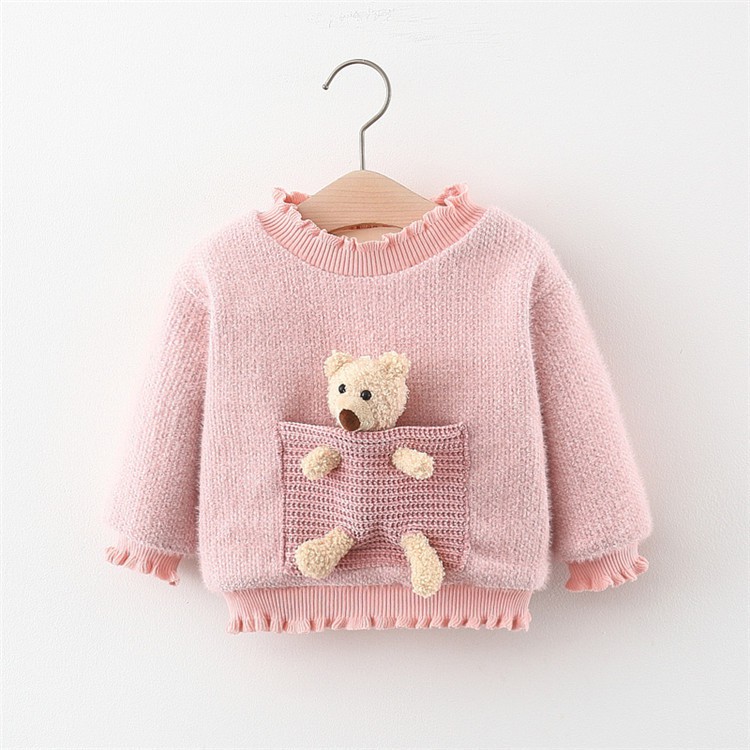 Áo Len Bé Gái - Bên Trong Có Lớp Nỉ Giữ Ấm