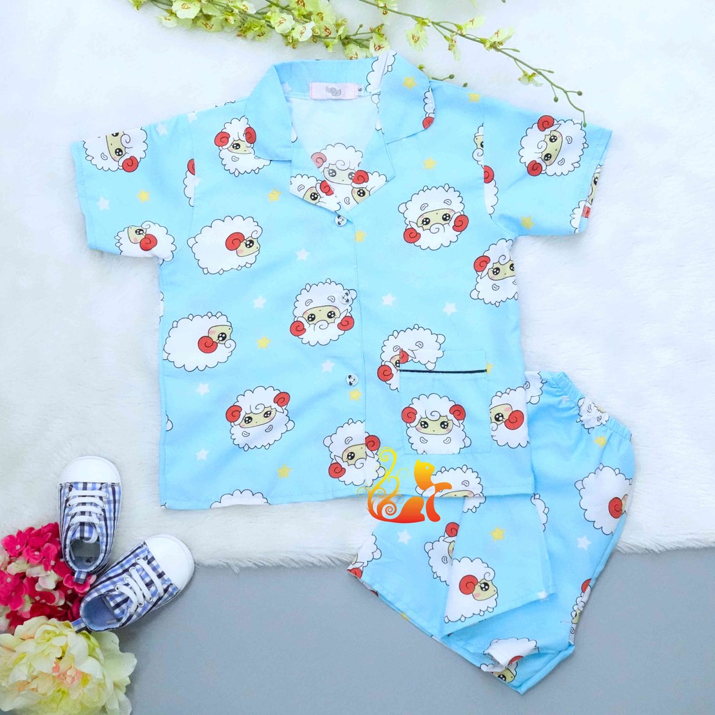 Đồ Mặc Nhà &quot;Cừu - Sao&quot; Pijama Kate Thái - Cho Bé 8 - 38kg.