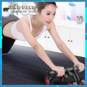 Dụng Cụ Tập Thể Dục [FREESHIP] , Con lăn tập cơ bụng 4 bánh + Tặng kèm thảm gối