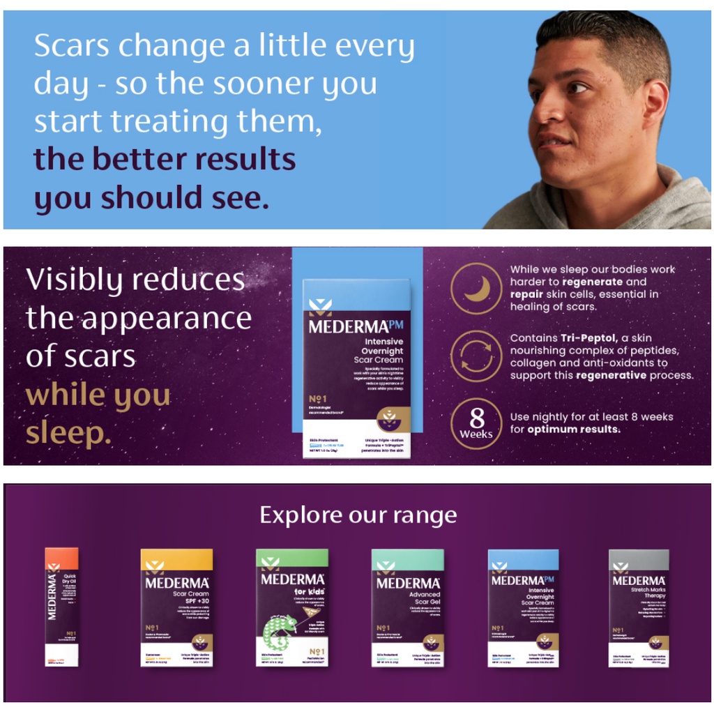 Kem mờ sẹo, Mụn thâm, sẹo đỏ Mederma Advanced Scar Gel 20g, USA