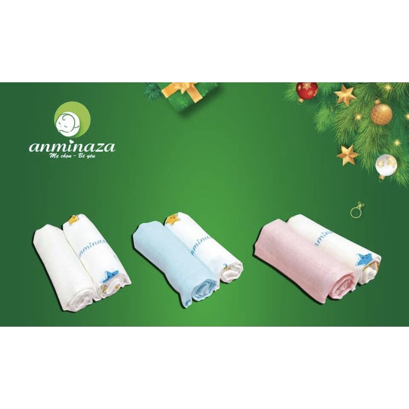 Anminaza - SET 5 chiếc khăn sữa 2 lớp sợi tre Aminaza cho bé