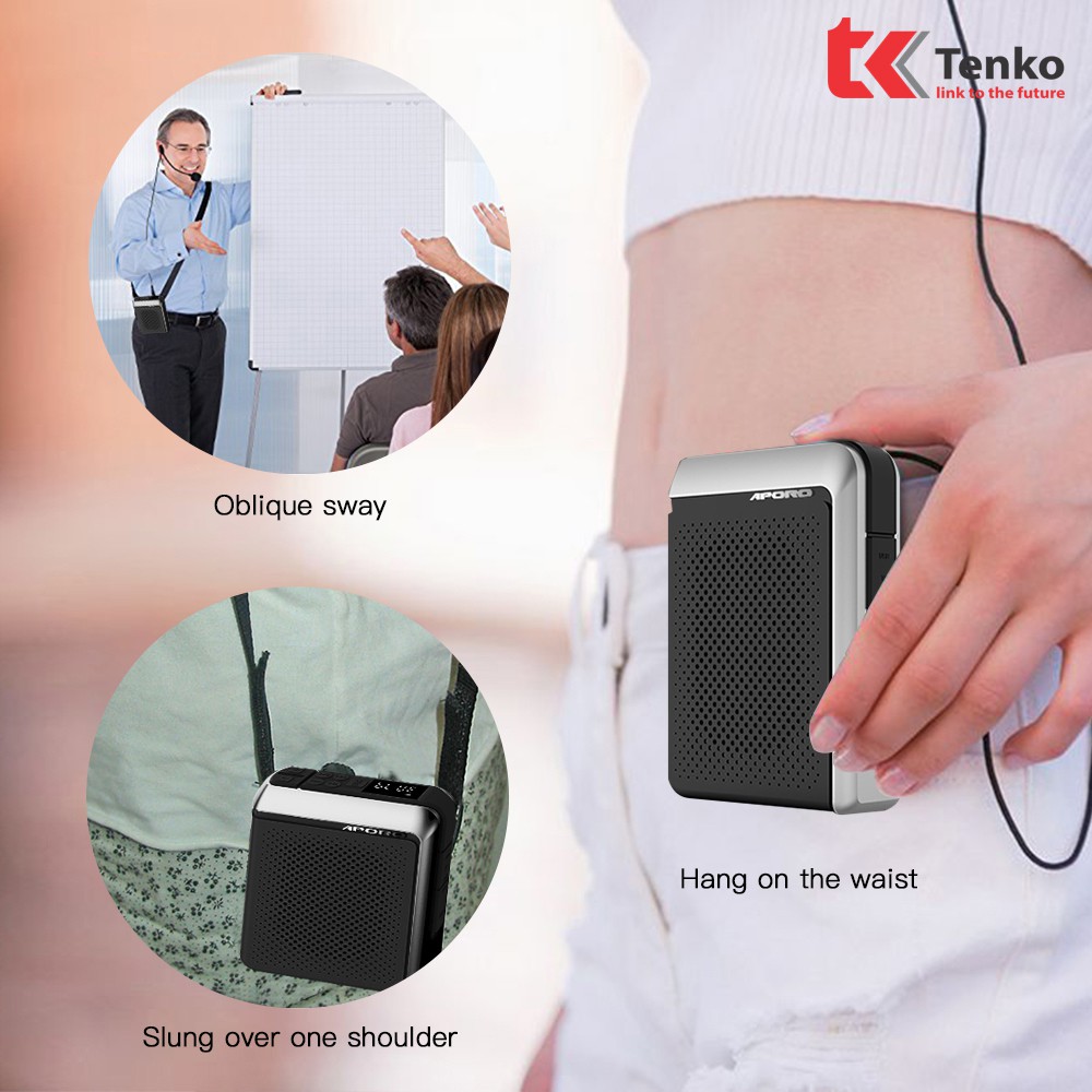 Máy Trợ Giảng Không Dây Aporo T18 Công Suất Lớn 30W Cho Phòng 100M - Có Bluetooth 5.0 Cao Cấp Version 2021