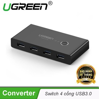 Bộ chuyển mạch 2 cổng usb 3.0 chia sang 4 cổng usb 3.0 ugreen us216 30768 - hàng chính hãng
