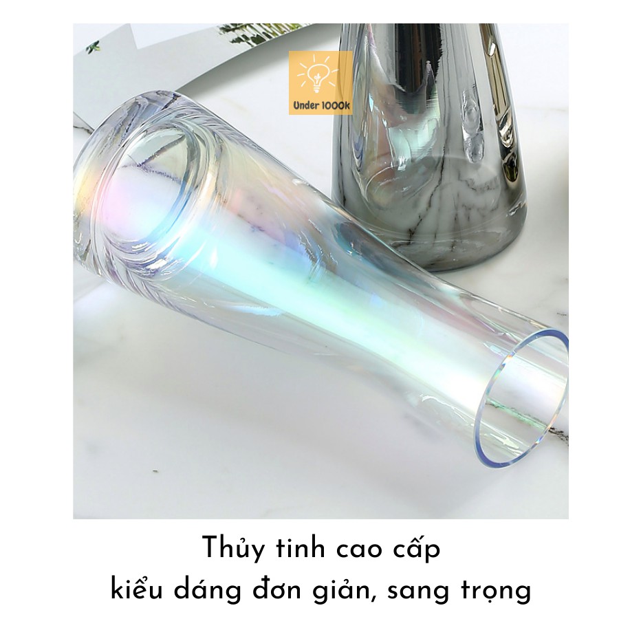 Bình hoa - bình hoa thủy tinh có eo dáng cổ điển cực dễ cắm hoa - chiều cao 26cm