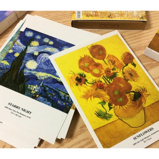 [KÈM STICKER] Bìa, postcard ,decor thiệp danh hoạ VAN GOGH , làm tranh treo tường trang trí