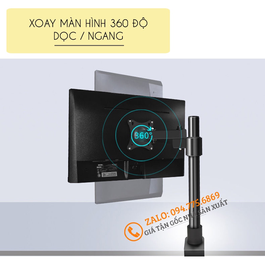 Giá treo màn hình xoay 360 độ ErgoTek EZ1 - HW701 17 - 30 Inch [Tay treo màn hình rẻ hơn NB F80 / NB H80]