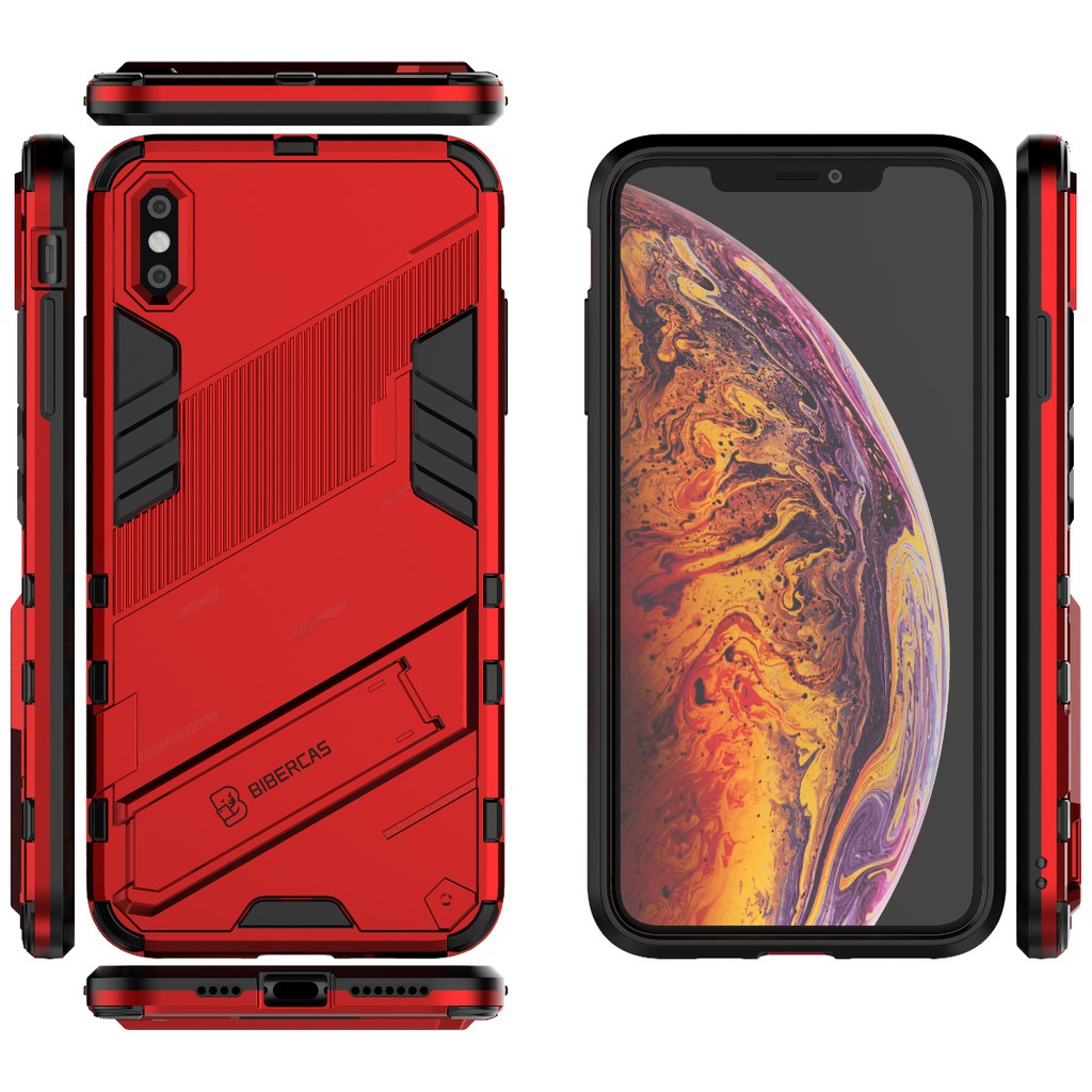 Ốp lưng Iphone Xs Max / 11 / 11 Pro Max / 12 / 12 Pro Max / 13 Pro Max / 14 / 15 Pro Max Iron Man Ver 2 chống sốc giá đỡ