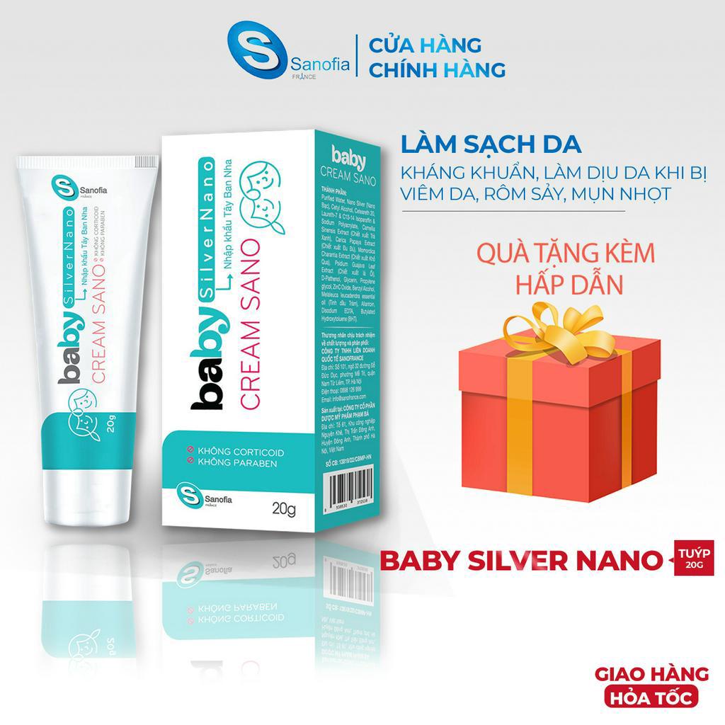 Kem bôi da giảm hăm Baby Cream Sliver cho trẻ 20g dưỡng ẩm làm dịu da, mềm da cho bé khi bị mụn nhọt, mẩn ngứa, rôm sảy