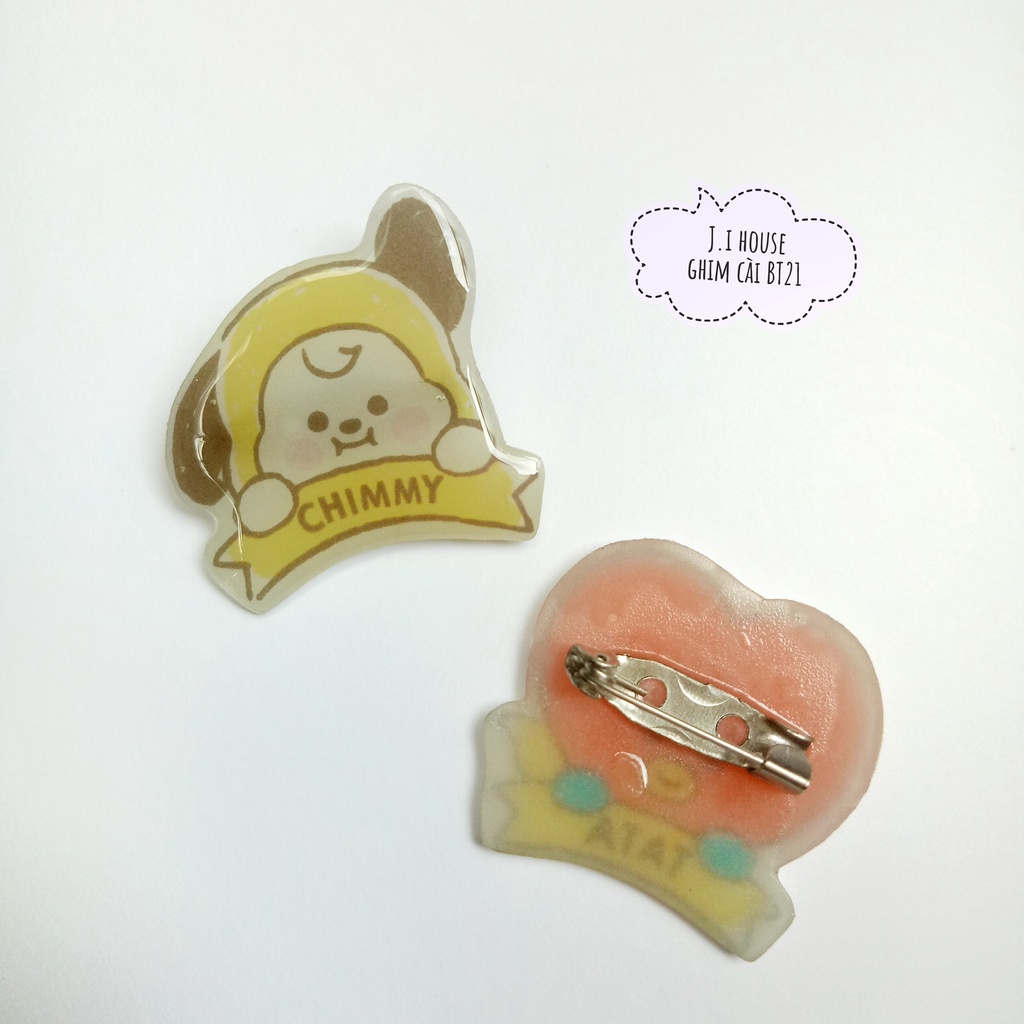 Ghim cài áo BTS, túi, balo phong cách BT21