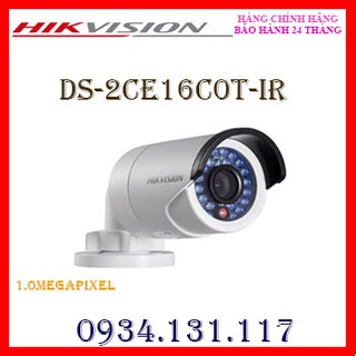 Camera hd-tvi hồng ngoại 1.0 megapixel hikvision ds-2ce16c0t-ir