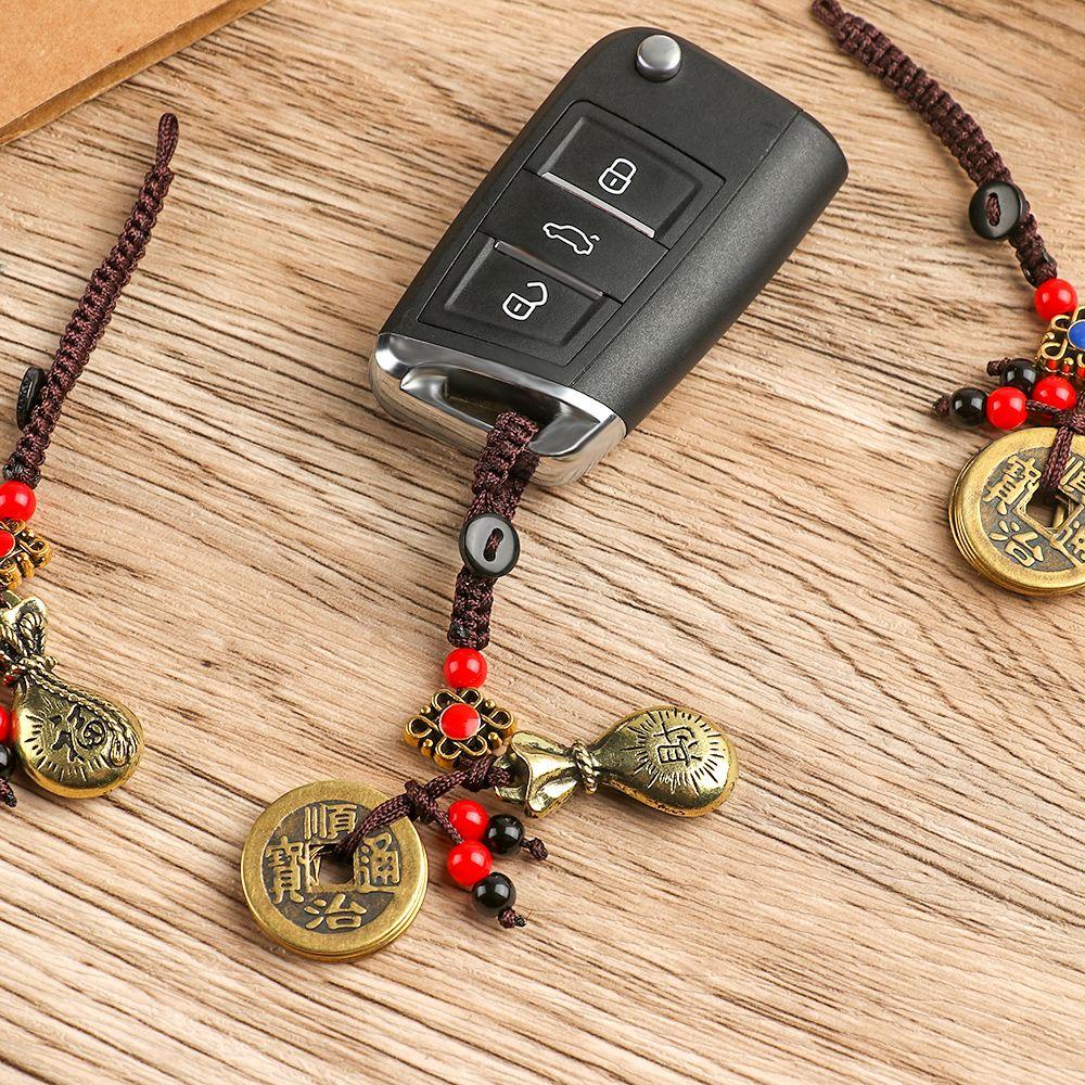 Móc Khóa Hình Túi Tiền Màu Cầu Vồng Phong Cách Vintage
