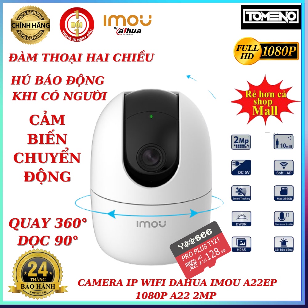 Camera IP wifi Dahua Imou A22EP 1080p A22 2mp thẻ lexar chính hãng đàm thoại 2 chiều cảm biến chuyến động có hú báo động | WebRaoVat - webraovat.net.vn