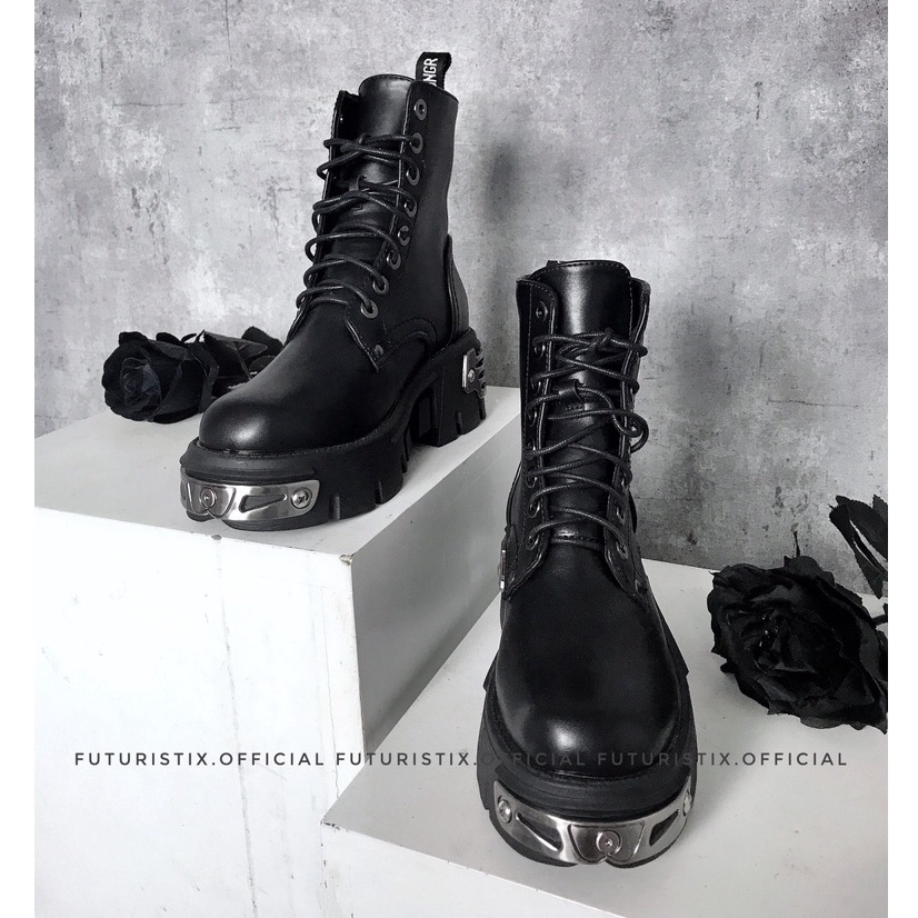 Giày bốt combat, boot da mềm cao cấp siêu hottrend Futuristix - G071