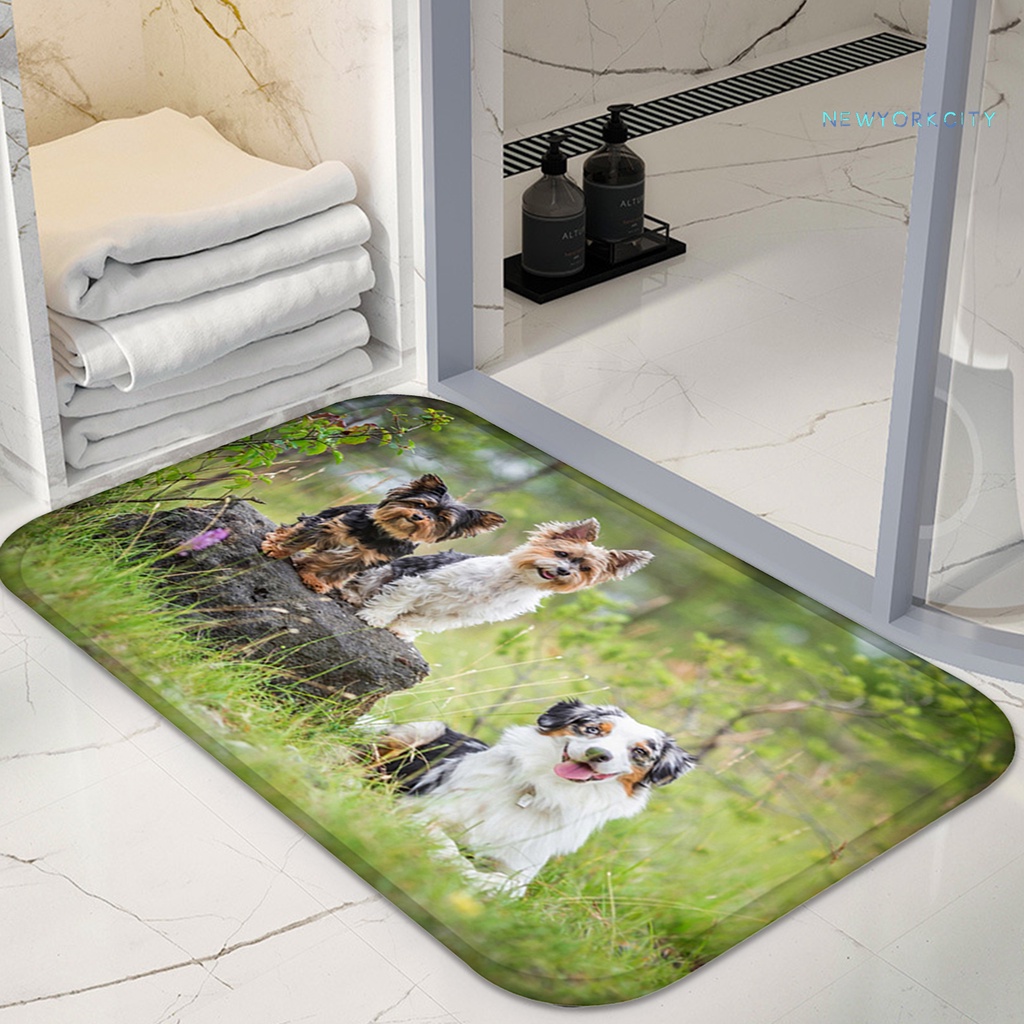 Thảm lót cửa chùi chân Vải Flannel Mềm Mại Thoải Mái Chạm Cảm Ứng In Họa Tiết Hoạt Hình