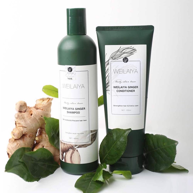 Bộ Dầu Gội Xả Gừng Weilaiya Dầu Gội Đầu Tinh Chất Gừng Kích Thích Mọc Tóc Weilaiya Ginger