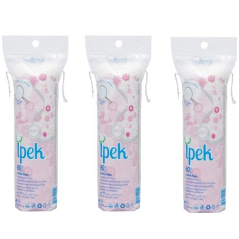Combo 3 gói bông tẩy trang IPEK 80 miếng / gói