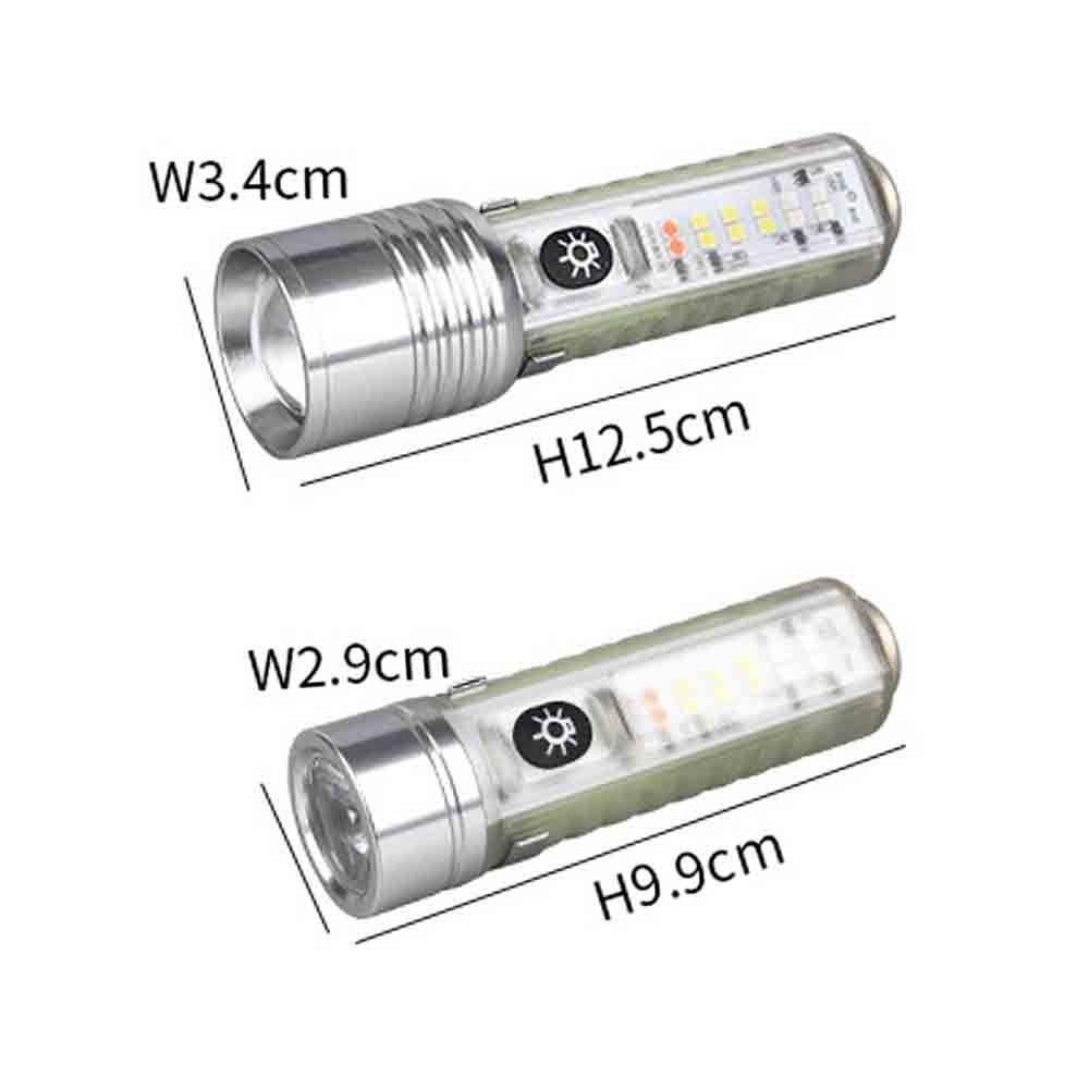 SHOUKEY Móc Khóa Đèn Pin Siêu Sáng Đa Năng Có Thể Sạc Lại