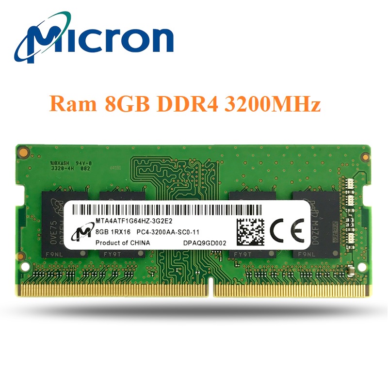Ram Laptop Micron 8GB DDR4 3200MHz 2666MHz 2400MHz 2133MHz thumbnail