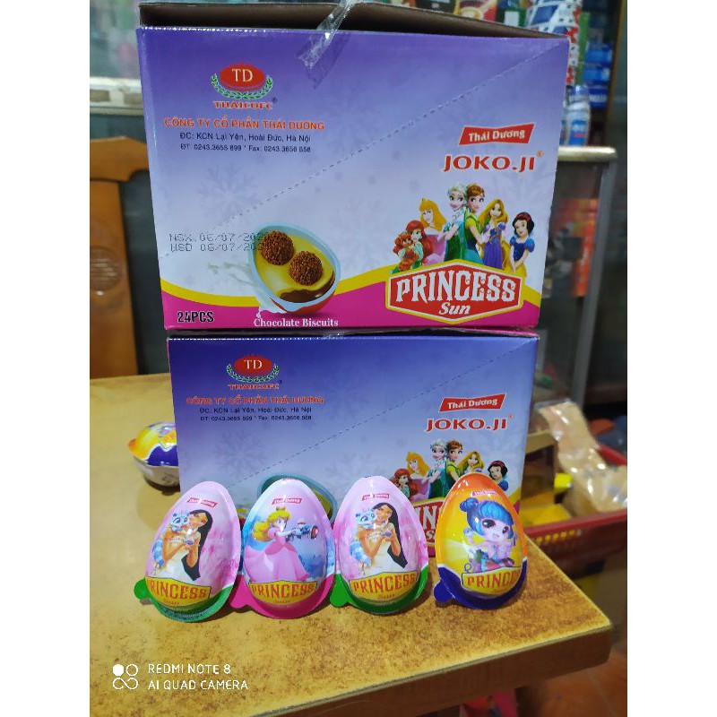HỘP 24 QUẢ KẸO TRỨNG SÔ CO LA KHỦNG LONG NHÍ