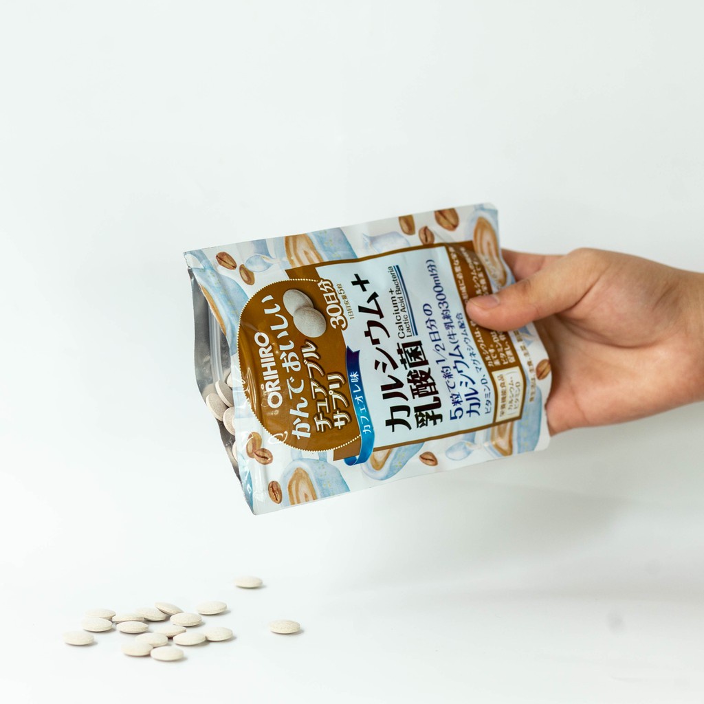 Viên Nhai Bổ Sung Canxi Và Lợi Khuẩn Orihiro Dạng Túi 150 Viên