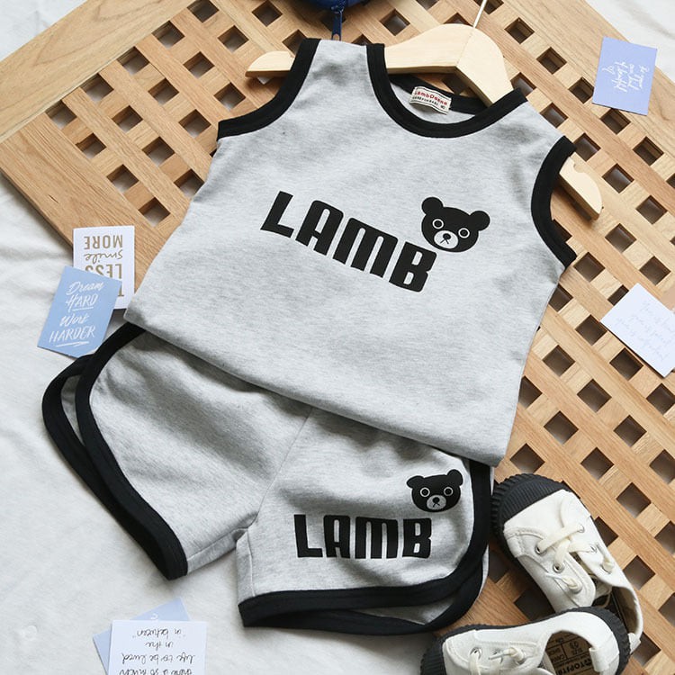 Bộ Ba Lỗ Bé Trai Hình Gấu Chất Cotton Cực Mát Cho Bé - Sumo City