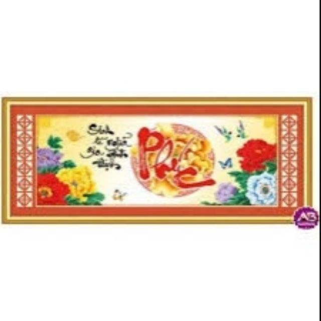Tranh đính đá PHÚC DF118 KÍCH THƯỚC :112×50CM (chưa đính)