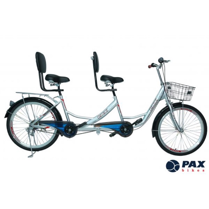 Xe đạp đôi PAX 1 Trọng lượng sử dụng: 2 người lớn <300kg – Kích thướt xe: DxC: 2300 x 650-850