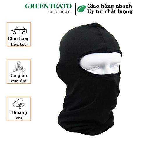 Khăn Ninja Cao Cấp GREENTEA G112 Thun Lạnh 4 Chiều, Mũ Trùm Kiêm Khẩu Trang Che Kín Mặt Chống Nắng Đi Phượt