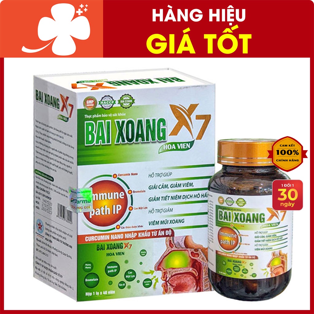 Bai Xoang X7 Hoa Viên, hỗ trợ giúp giảm viêm mũi, viêm xoang