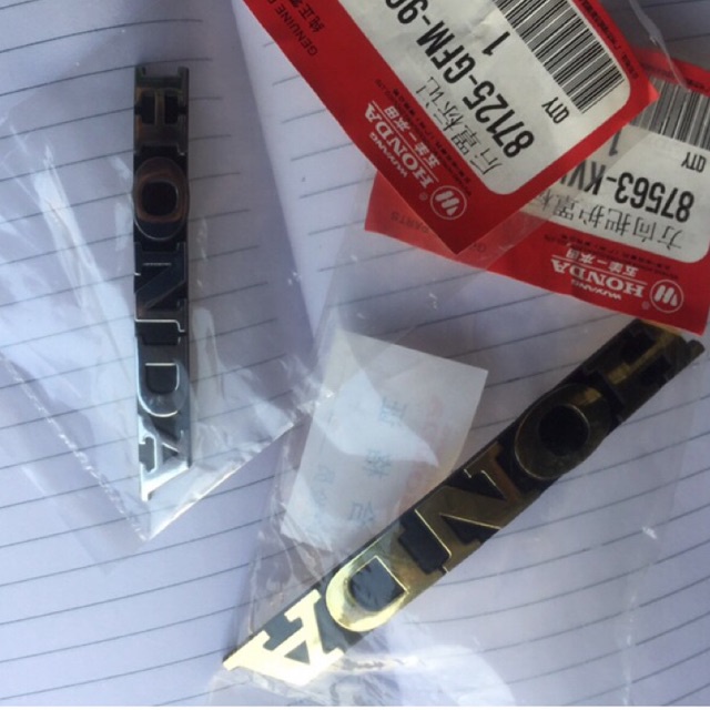 Tem Honda nổi chính hãng - chữ Honda nổi