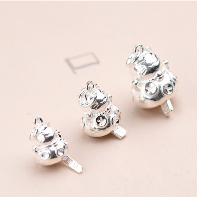 [RẺ VÔ ĐỊCH] Charm mèo thần tài bạc hàng đẹp - Bạc chuẩn loại 1 siêu đẹp, PH271