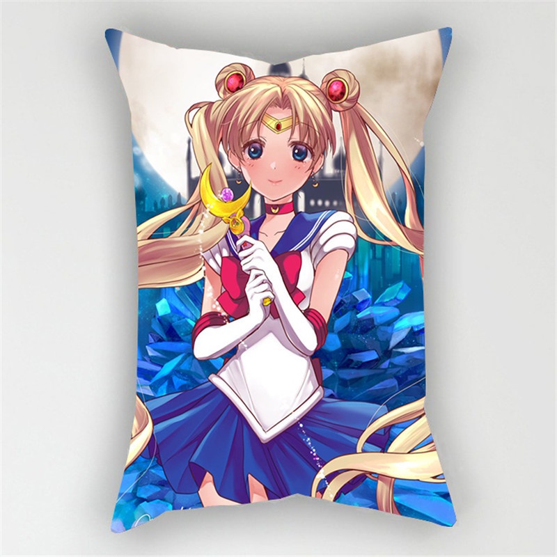 Sailor Moon Vỏ Gối Hình Chữ Nhật 30x50cm Họa Tiết Thủy Thủ Mặt Trăng Trang Trí Nội Thất Greet
