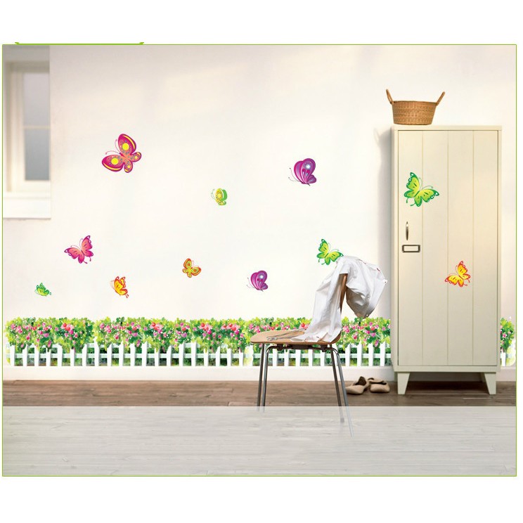 Decal dán chân tường 5m4 hoa cỏ đủ loại ( Chọn mẫu ) HCM