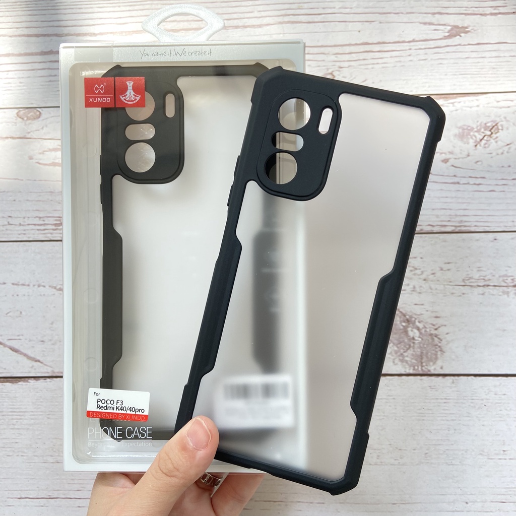 Ốp lưng XUNDD Redmi K40 / K40 Pro / Mi 11X / 11X Pro - Mặt lưng trong, Viền TPU, Chống sốc