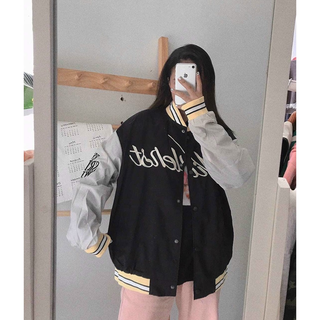 [Ảnh Thật] Áo Khoác Dù Nam Nữ Kiểu Bomber Thêu Lót Das Nút Bấm Unisex Form Rộng AK227 Ulzzang Hè Áo Khoác Gió Thùy Dương