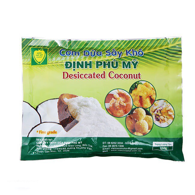 Cơm dừa sấy khô  hiệu Định Phú Mỹ đủ loại 200g