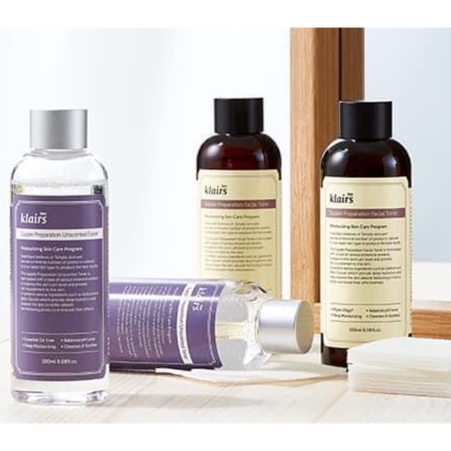 (Sẵn)Nước hoa hồng cấp ẩm ngua  mụn Klairs supple preparation unscented toner (không mùi)/ facial (có mùi thảo mộc)