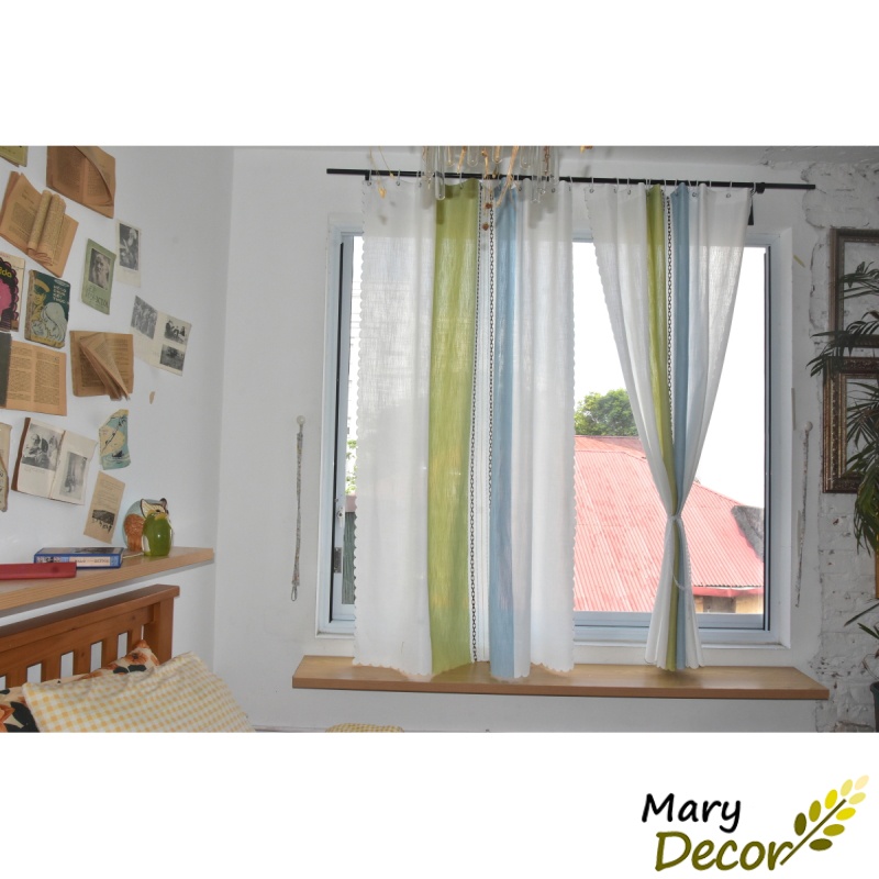 Rèm cửa chính vải cao cấp chống nắng phù hợp trang trí phòng ngủ và phòng khách chất liệu cotton thêu R-CC03