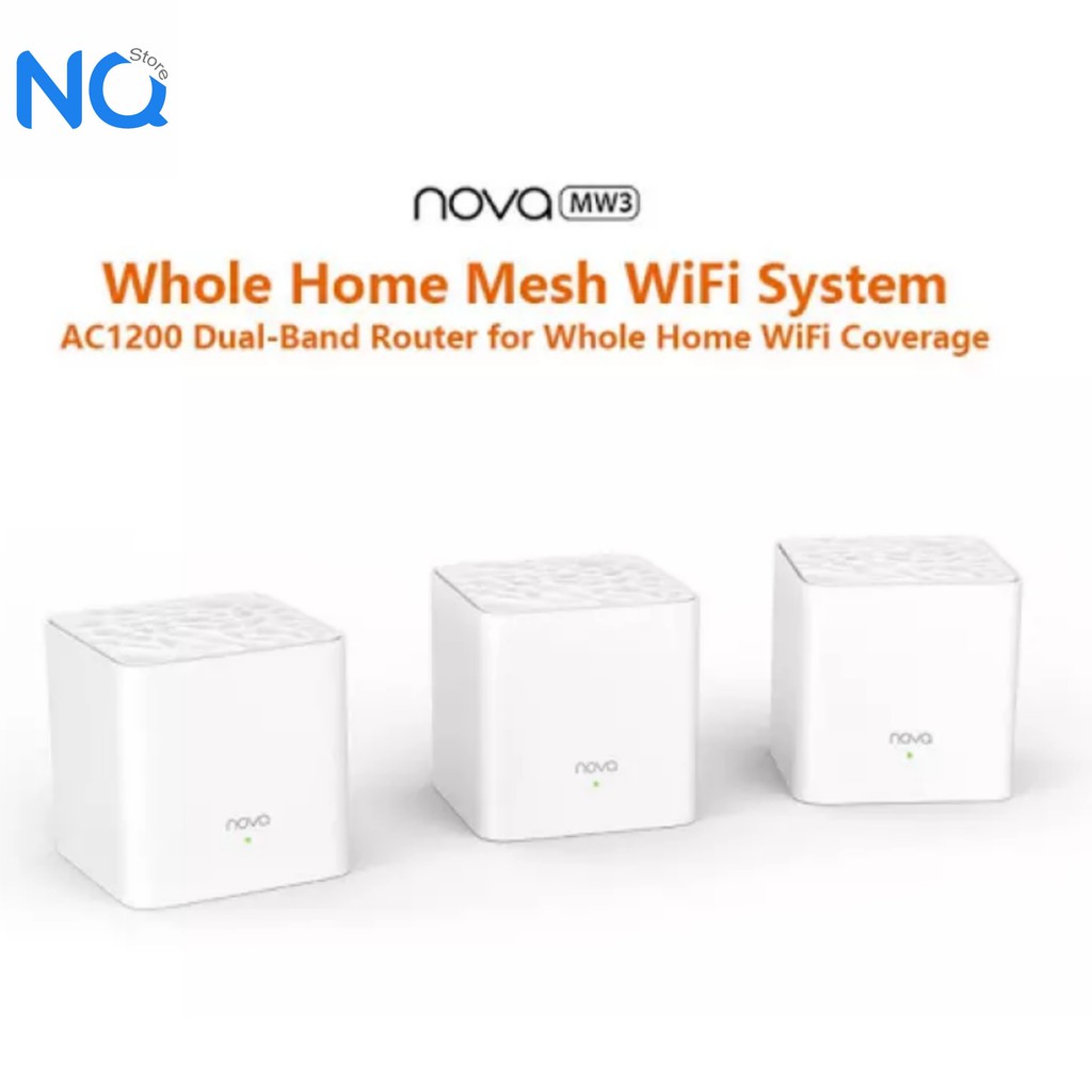 Tenda Hệ thống Wifi Nova Mesh MSW3 Chuẩn AC 1200Mbps - bộ phát sóng kích sóng nối sóng khuếch đại wifi xuyên tường moden